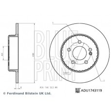 ADU1743119 BLUE PRINT Гальмівний диск