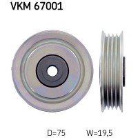 VKM 67001 SKF Паразитный / ведущий ролик, Поліклиновий ремінь