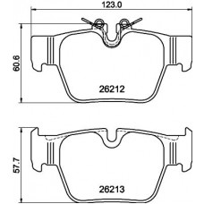 8DB 355 040-581 HELLA Комплект гальмівних колодок дисковий гальм