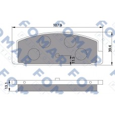 FO 680181 FOMAR Friction Комплект гальмівних колодок дисковий гальм FO 680181 FOMAR Friction Комплект гальмівних колодок дисковий гальм