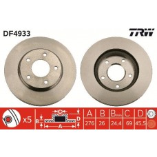DF4933 TRW Гальмівний диск