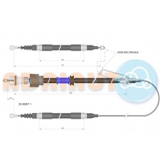 33.0267.1 ADRIAUTO Тросик, cтояночный тормоз