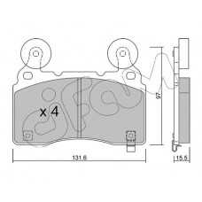 822-1179-1 CIFAM КомплеК т гальмівних колодок, дискове гальмо