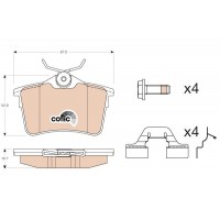 GDB1799 TRW Комплект гальмівних колодок дисковий гальм