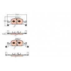 GDB2126 TRW КомплеК т гальмівних колодок, дискове гальмо