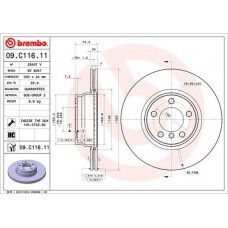 09.C116.11 BREMBO Гальмівний диск