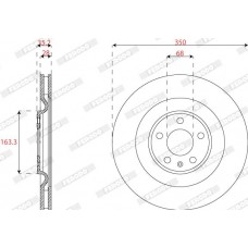DDF2661C FERODO Гальмівний диск
