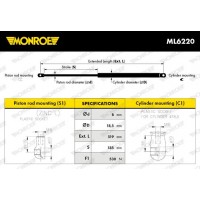 ML6220 MONROE Газова пружина кришка багажника