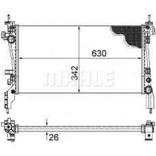CR 1120 000S MAHLE Радіатор охолодження двигуна