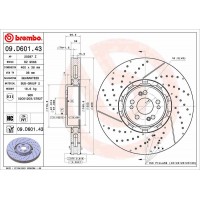 09.D601.43 BREMBO Гальмівний диск