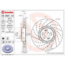 09.D601.43 BREMBO Гальмівний диск