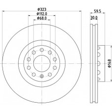 8DD 355 118-611 HELLA Гальмівний диск