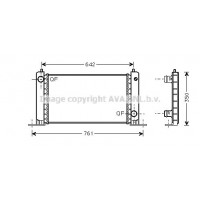 FTA2243 AVA QUALITY COOLING Радіатор охолодження двигуна