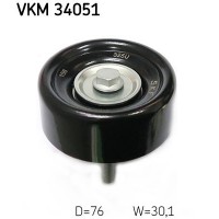 VKM 34051 SKF Паразитный / ведущий ролик, Поліклиновий ремінь