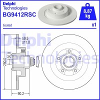 BG9412RSC DELPHI Гальмівний диск