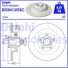 BG9412RSC DELPHI Гальмівний диск