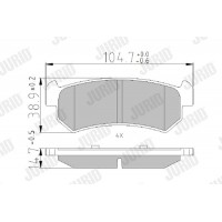 573216J JURID Комплект гальмівних колодок дисковий гальм