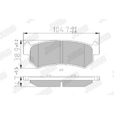 573216J JURID Комплект гальмівних колодок дисковий гальм