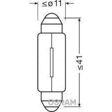 6411 OSRAM Лампа розжарювання, oсвітіння салону