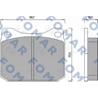 FO 467883 FOMAR Friction КомплеК т гальмівних колодок, дискове гальмо