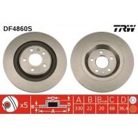 DF4860S TRW Гальмівний диск