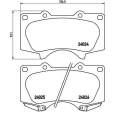 P 83 102 BREMBO КомплеК т гальмівних колодок, дискове гальмо
