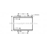 PE2281 AVA QUALITY COOLING Радіатор охолодження двигуна