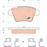 GDB1678 TRW Комплект гальмівних колодок дисковий гальм