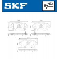VKBP 80641 A SKF Комплект гальмівних колодок дисковий гальм