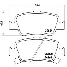 P 83 080 BREMBO Комплект гальмівних колодок дисковий гальм