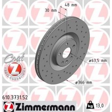 610.3731.52 ZIMMERMANN Гальмівний диск