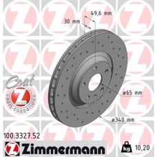 100.3327.52 ZIMMERMANN Гальмівний диск