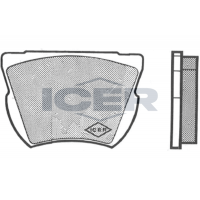180031 ICER КомплеК т гальмівних колодок, дискове гальмо