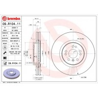 09.R104.11 BREMBO Гальмівний диск