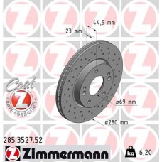 285.3527.52 ZIMMERMANN Гальмівний диск