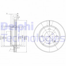 BG2273 DELPHI Гальмівний диск