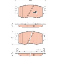 GDB3420 TRW Комплект гальмівних колодок дисковий гальм