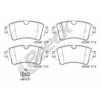 22308 00 702 00 BRECK КомплеК т гальмівних колодок, дискове гальмо