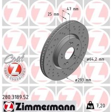 280.3189.52 ZIMMERMANN Гальмівний диск