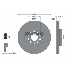 92334805 TEXTAR Гальмівний диск