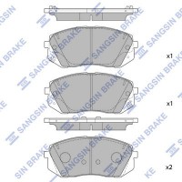 SP1848 Hi-Q Комплект гальмівних колодок дисковий гальм