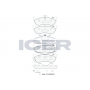181392 ICER Комплект гальмівних колодок дисковий гальм