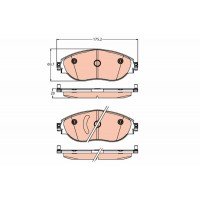 GDB2219 TRW КомплеК т гальмівних колодок, дискове гальмо