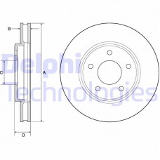 BG4678C DELPHI Гальмівний диск