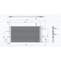 350203100300 MAGNETI MARELLI Конденсатор кондиціонера