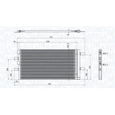 350203100300 MAGNETI MARELLI Конденсатор кондиціонера