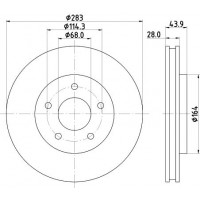 8DD 355 125-071 HELLA PAGID Гальмівний диск