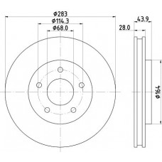 8DD 355 125-071 HELLA Гальмівний диск