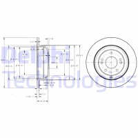 BG4335 DELPHI Гальмівний диск