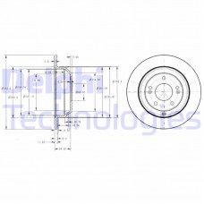 BG4335 DELPHI Гальмівний диск